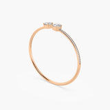 The Twin Solitaire Open Bangle