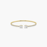 The Twin Solitaire Open Bangle