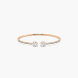 The Twin Solitaire Open Bangle