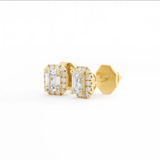 The Estelle Emerald Halo Studs