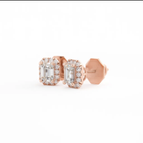 The Estelle Emerald Halo Studs